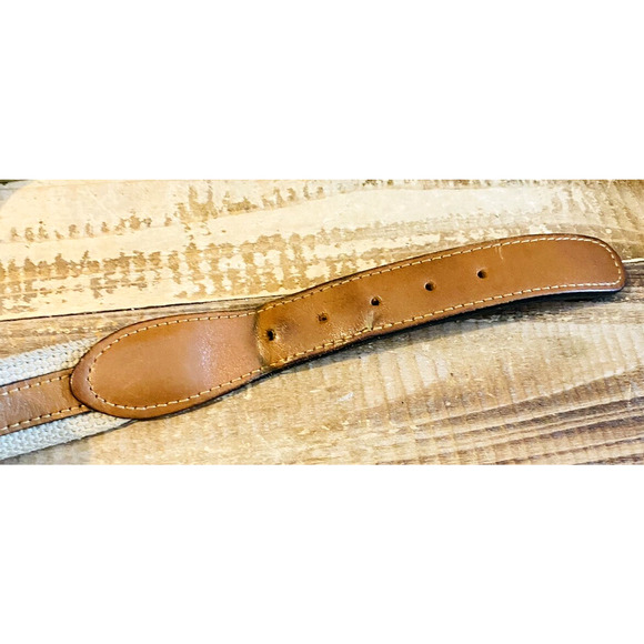 Zep-Pro Metal Sailfish Leather and Woven Canvas Belt Size 42 - Picture 7 of 12